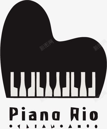 手绘钢琴logo矢量图图标ai_新图网 https://ixintu.com 乐器 手绘钢琴 琴键 钢琴logo 黑白钢琴图片 矢量图