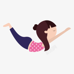 女性腹部练习腹部瑜伽运动矢量图高清图片