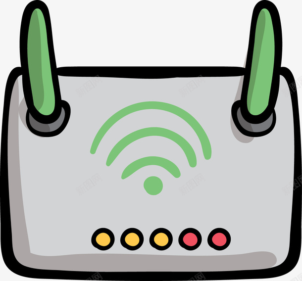 卡通手绘wifi路由器png免抠素材_新图网 https://ixintu.com wifi 办公 卡通 手绘 矢量图案 路由器