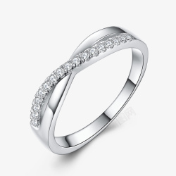 莫桑钻戒锆石交叉戒指钻石素材