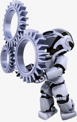 金属机器人齿轮插画素材