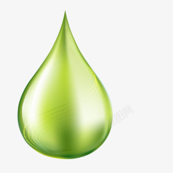 植物油手绘绿色水滴高清图片