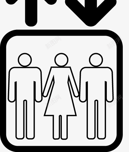 乘客电梯禁止载货矢量图图标ai_新图网 https://ixintu.com 乘客电梯 电梯 禁止 载货 矢量图