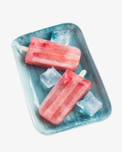 冰棒草莓冰棍高清图片