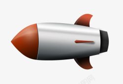 飞天火箭PNG图片红色火箭弹高清图片