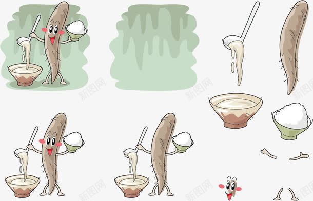 吃饭的山药表情矢量图ai免抠素材_新图网 https://ixintu.com 勺子 吃饭 山药 手绘 汤 表情 矢量图