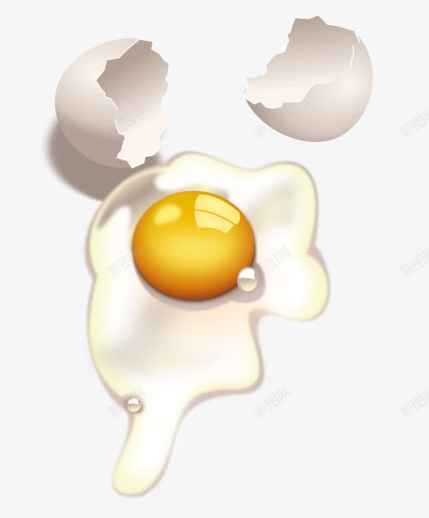 打碎的卡通地上的鸡蛋png免抠素材_新图网 https://ixintu.com 卡通 卡通鸡蛋 打碎 鸡蛋