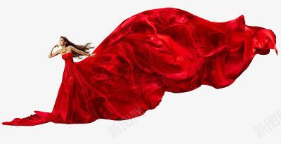 穿着大裙摆的女性png免抠素材_新图网 https://ixintu.com 红色 艳丽 鲜艳