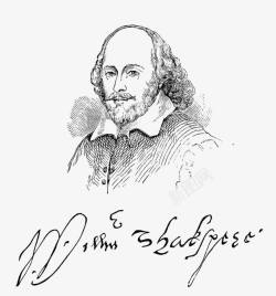 签名背景莎士比亚亲笔签名高清图片