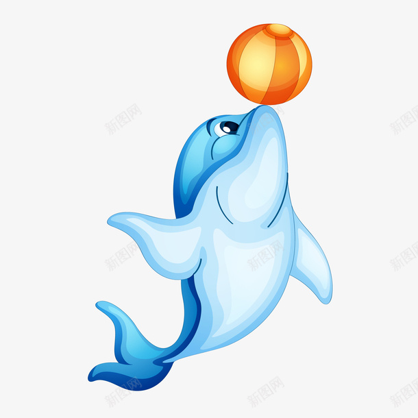 顶皮球的海豚png免抠素材_新图网 https://ixintu.com 机灵 海洋动物 海豚 海豚logo 皮球 聪明 表演