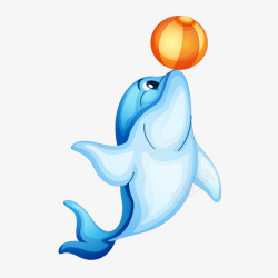 海豚表演顶皮球的海豚高清图片