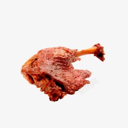 烤鸭黄山风味风味特产香辣碳烤鸭腿高清图片