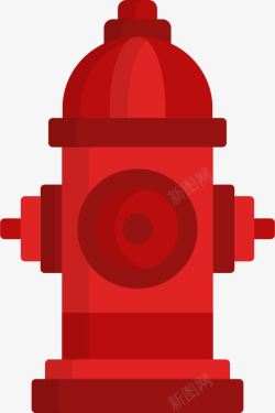 卡通消防栓红色消防栓图标高清图片