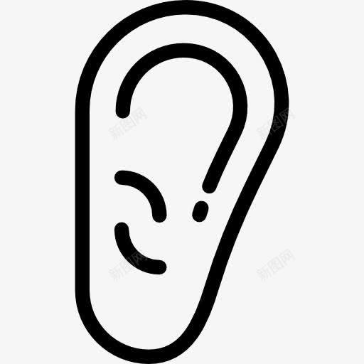 耳图标png_新图网 https://ixintu.com 医疗 听 听力 声波 声酒吧 耳朵 耳聋