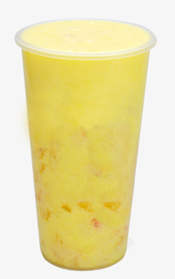 椰子奶冻芒果椰子奶黄色实物高清图片