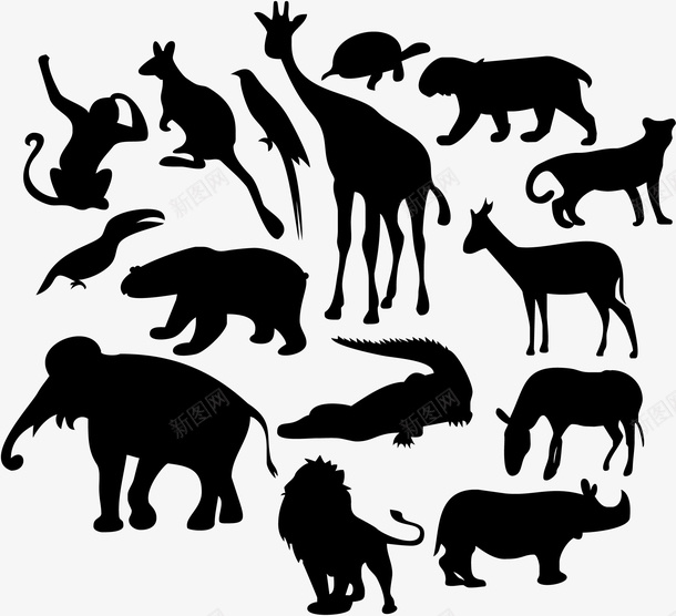 自然界多种生态动物EPSpng免抠素材_新图网 https://ixintu.com EPS PNG 动物 动物剪影 动物园 多种动物 大自然 矢量生态动物 自然界 高清矢量 黑色剪影