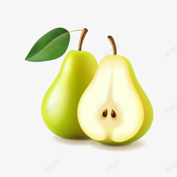 绿色的梨水果植物png免抠素材_新图网 https://ixintu.com 新鲜 有机 梨 植物 水果 素食 食物