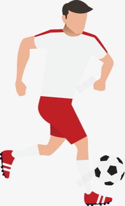踢球的男人快乐踢球的男人插画高清图片