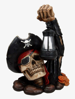 头骨素材加勒比海盗庭院灯高清图片