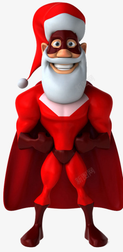 圣诞面罩3D立体肌肉圣诞老人高清图片