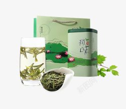 包装罐装绿色茶叶高清图片