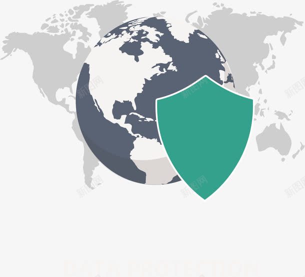 全球化大数据保护png免抠素材_新图网 https://ixintu.com 信息安全 全球化 大数据 数据保护 矢量png 网络安全