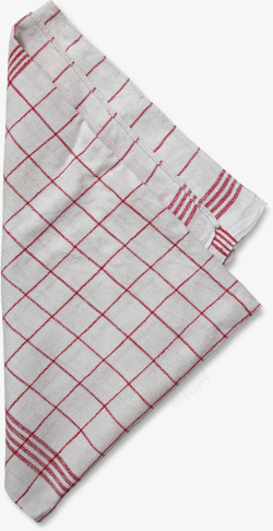 格子方巾方形的实用餐巾实物高清图片