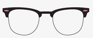 眼镜png免抠素材_新图网 https://ixintu.com 眼镜 镜框 黑色