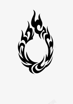 蛇蝎美人刺青燃烧的火焰纹身图案高清图片