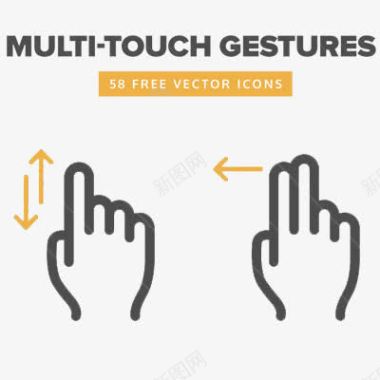 touch手势上下滑动图标图标