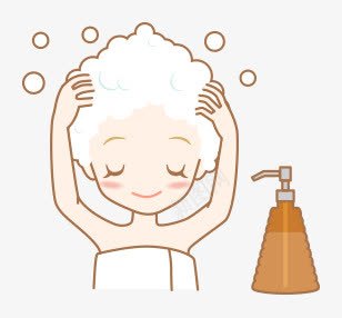 人物png免抠素材_新图网 https://ixintu.com 人物 卡通 可爱 女孩 洗头 洗澡