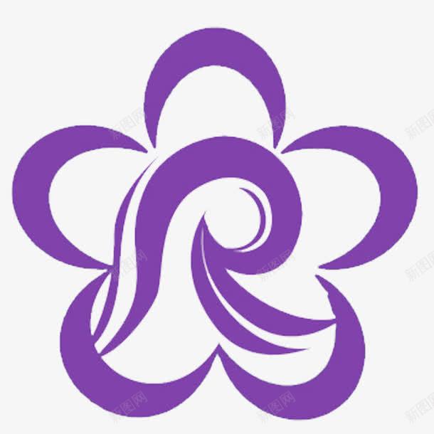 花店logo图标png_新图网 https://ixintu.com 紫色 花店 花店LOGO 花朵 花瓣