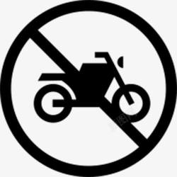 停车场入口标识禁止停放摩托车图标高清图片