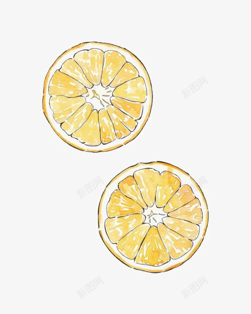 水彩柠檬片png免抠素材_新图网 https://ixintu.com 卡通柠檬 手绘柠檬 柠檬免扣PNG 柠檬切面 柠檬片 设计感