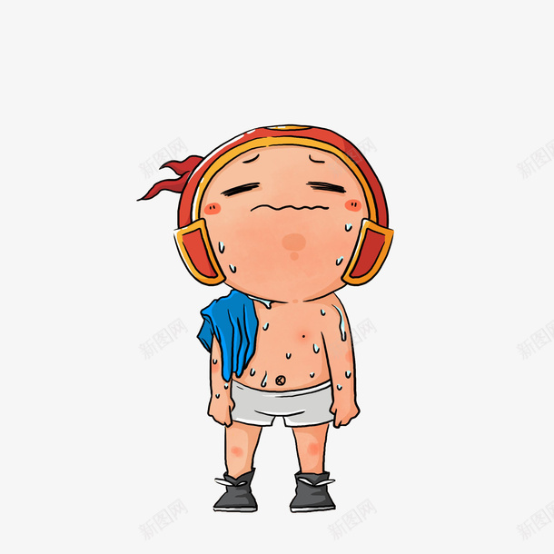 卡通全身冒汗光着膀子的男子png图片免费下载 素材7mmpjvaap 新图网 卡通全身冒汗光着膀子的男子png图片免费下载 素材7mmpjvaap 新图网