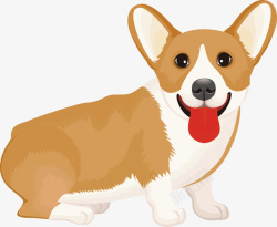 小动物插画卡通可爱狗狗矢量图高清图片