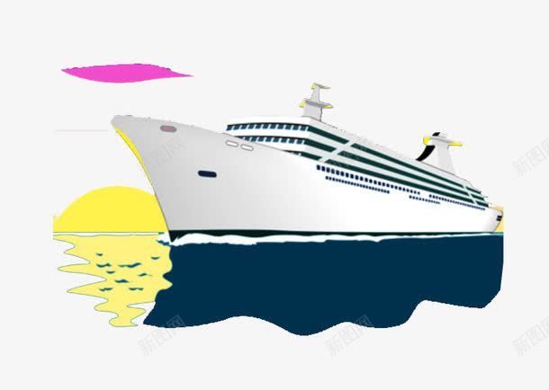 航行中的轮船png免抠素材_新图网 https://ixintu.com 卡通 广告设计 游轮 甲板 船头 设计 货运轮船 轮船