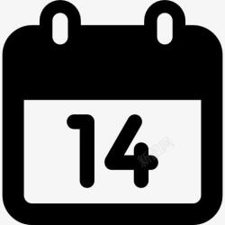 14天日历天14图标高清图片