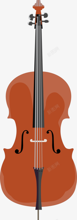 大提琴弦乐矢量图素材