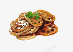辣椒油糯米藕传统美食糖醋藕片高清图片