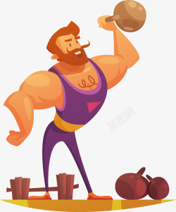 举重健美练习举重的肌肉男高清图片