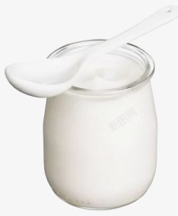 汤勺酸奶高清图片