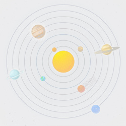 行星轨道二维星系圆形轨道高清图片