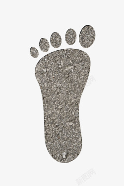 人类的足迹灰色泥土组成的脚印高清图片