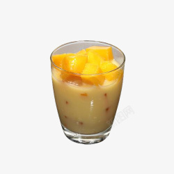 芒果丁芒果酸奶味奶茶高清图片