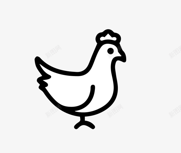 鸡矢量图图标ai_新图网 https://ixintu.com AI格式 AI符号 icon 图标 矢量图 线条 鸡 鸡尖 鸡矢量图免费 鸡肉 鸡腿