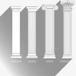 欧式石膏罗马柱矢量图高清图片