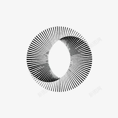 黑色线段旋转圆环png免抠素材_新图网 https://ixintu.com 创意 极简 线段 黑色