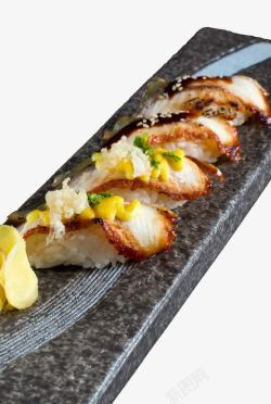 日式料理鳗鱼炒饭鰻魚握壽司高清图片