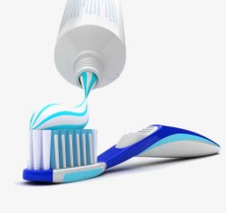 牙刷上的牙膏素材